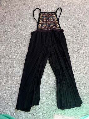 Boho Embroidered overalls